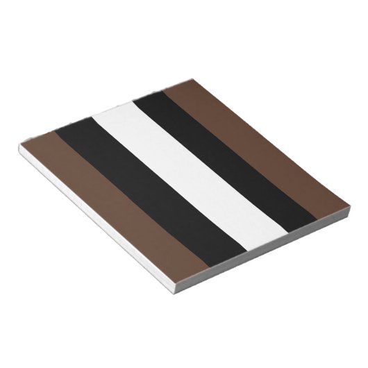 Bloc-note rayures Brown, noir et blanc (Incliné)