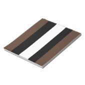 Bloc-note rayures Brown, noir et blanc (Tourné)