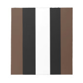 Bloc-note rayures Brown, noir et blanc (Devant)