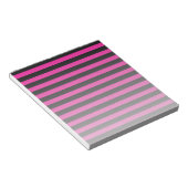 Bloc-note Rayures de bonbon fuchsia et noir (Incliné)