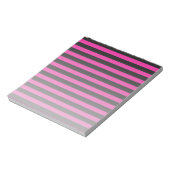 Bloc-note Rayures de bonbon fuchsia et noir (Tourné)