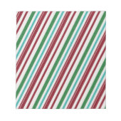 Bloc-note Rayures de bonbon Paillettes (Devant)