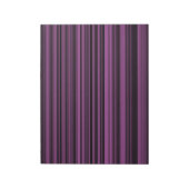 Bloc-note Rayures noires violettes (Tourné)