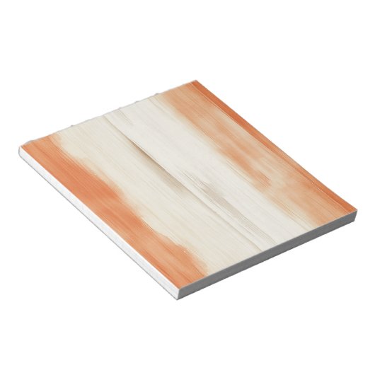 Bloc-note Rayures orange pêche crème (Incliné)