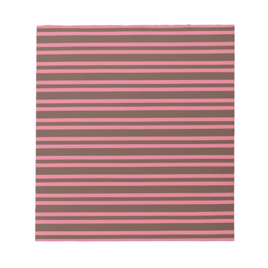 Bloc-note Rayures roses marron sans couture (Devant)