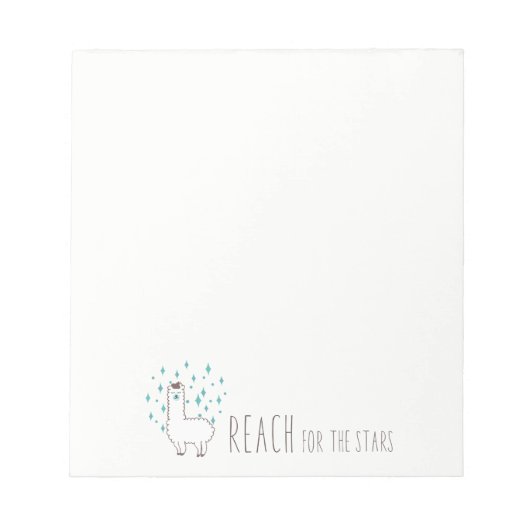 Bloc-note "Reach For The Stars" Sweet Llama Illustration (Devant)