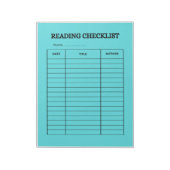 Bloc-note Reading Checklist Tracker (Tourné)