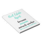 Bloc-note Real Estate Agent Because Badass Miracle Worker 2 (Incliné)