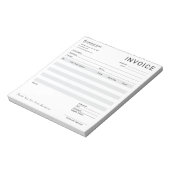 Bloc-note Réception de vente de facture d'entreprise moderne (Tourné)