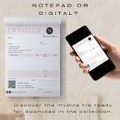 Bloc-note Réception de vente de facture minimale Petite entr