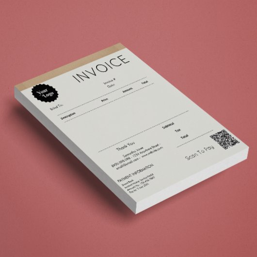 Bloc-note Réception de vente de facture minimale Petite entr