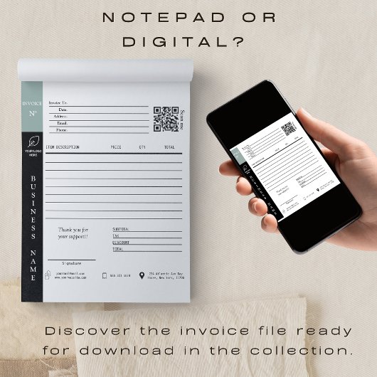 Bloc-note Réception de vente de facture moderne Petite entre