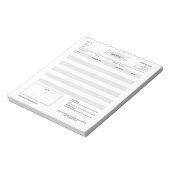 Bloc-note Réception vente de commande de facture pour petite (Tourné)