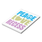 Bloc-note Récession d'amour pour la paix (Tourné)