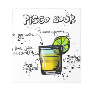 Bloc-note Recette aigre de cocktail de Pisco