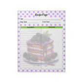 Bloc-note Recette de bleuet mignonne (Tourné)