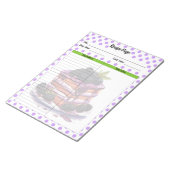 Bloc-note Recette de bleuet mignonne (Incliné)