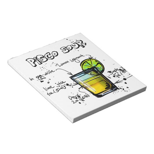 Bloc-note Recette de cocktail Pisco Sour (Incliné)