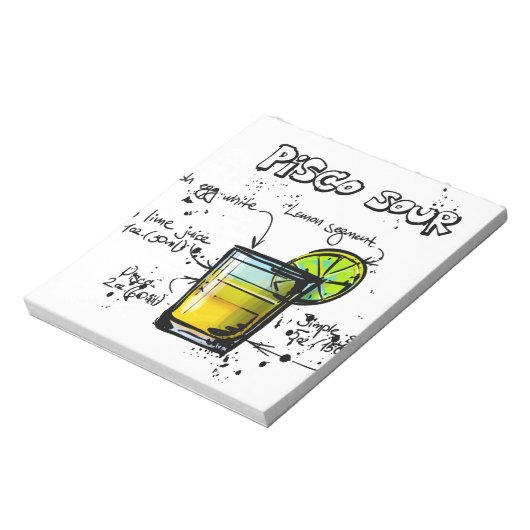 Bloc-note Recette de cocktail Pisco Sour (Tourné)