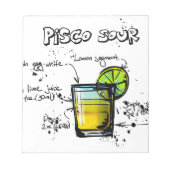 Bloc-note Recette de cocktail Pisco Sour (Devant)