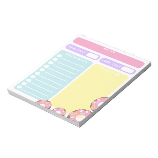 Bloc-note Recette de Cuisine de pâte en feuille blanche modi (Tourné)