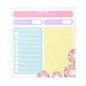 Bloc-note Recette de Cuisine de pâte en feuille blanche modi (Devant)