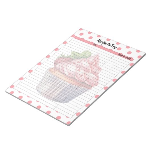 Bloc-note Recette de fraises rétro (Incliné)