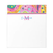 Bloc-note Recette géométrique Abstraite couleur vive (Devant)