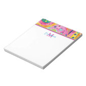Bloc-note Recette Géométrique Abstraite de Couleurs Vives (Tourné)
