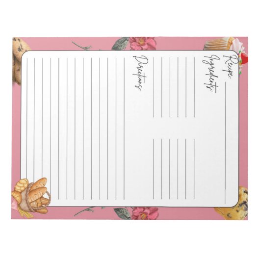 Bloc-note Recette inspirée de la cuisson (Devant)