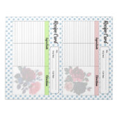 Bloc-note Recette rose et bleue (Devant)