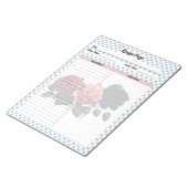 Bloc-note Recette Rose rose et bleu (Incliné)