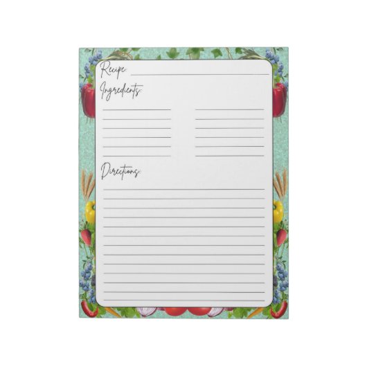 Bloc-note Recette végétale inspirée (Tourné)