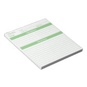Bloc-note Recettes élégantes de style Sage Green (Incliné)