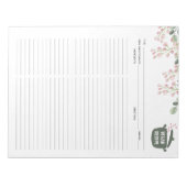 Bloc-note Recettes végétaliennes culinaires Élégant Bloc-not (Devant)