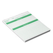 Bloc-note Recettes vertes minimalistes modernes (Incliné)
