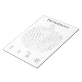 Bloc-note Recherche de mots d'automne citrouille (Incliné)