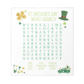 Bloc-note Recherche de mots de la Saint-Patrick (Devant)
