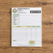 Bloc-note Reçu de facture / commande de vente | Devis d'entr
