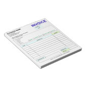 Bloc-note Reçu de facture de vente | Nom de l'entreprise / d (Incliné)