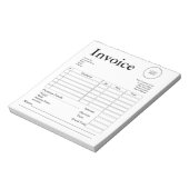 Bloc-note Reçu de vente de facture de petite entreprise mode (Tourné)