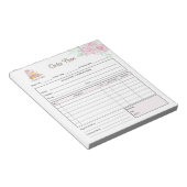 Bloc-note Reçu Facture de Formulaire de Commande de Boulange (Incliné)