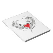 Bloc-note Red Angel Coeur avec ailes (Incliné)