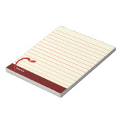 Bloc-note Red Apple Enseignant Personnalisé Lignes Classique (Tourné)