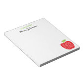 Bloc-note Red Apple Pencil Meilleur enseignant jamais person (Incliné)