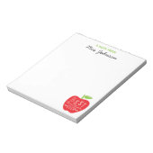Bloc-note Red Apple Pencil Meilleur enseignant jamais person (Tourné)