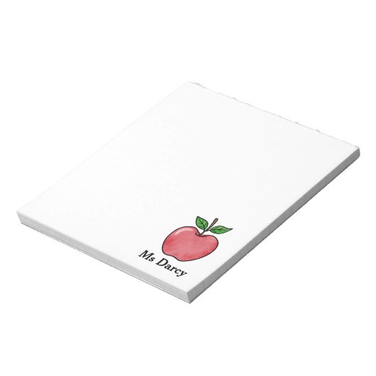 Bloc-note Red Apple Personalized Teacher Notepads (Tourné)