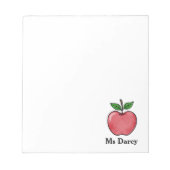 Bloc-note Red Apple Personalized Teacher Notepads (Devant)