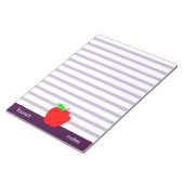 Bloc-note Red Apple Teacher Lignes pourpres personnalisées (Incliné)