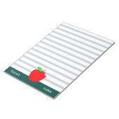 Bloc-note Red Apple Teacher Lignes vertes personnalisées (Incliné)